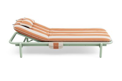 Fatboy Sunbun Daybed, Mist Green / Stripe Orange Creme