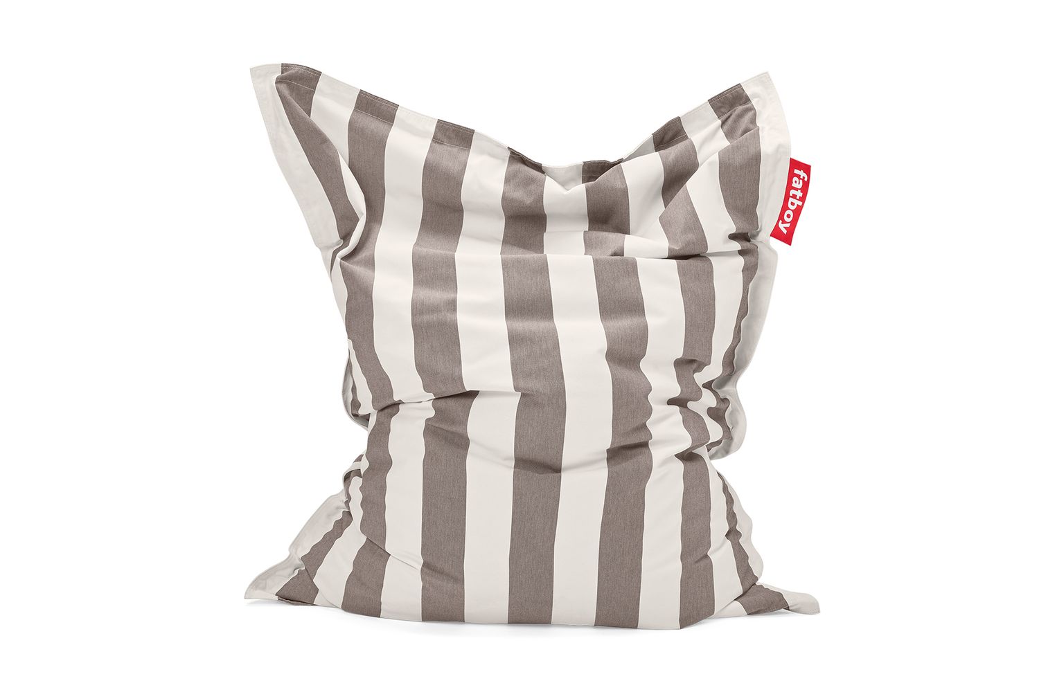 Fatboy Original Outdoor poltrona sacco Stripe Cacao a righe, vista frontale isolata