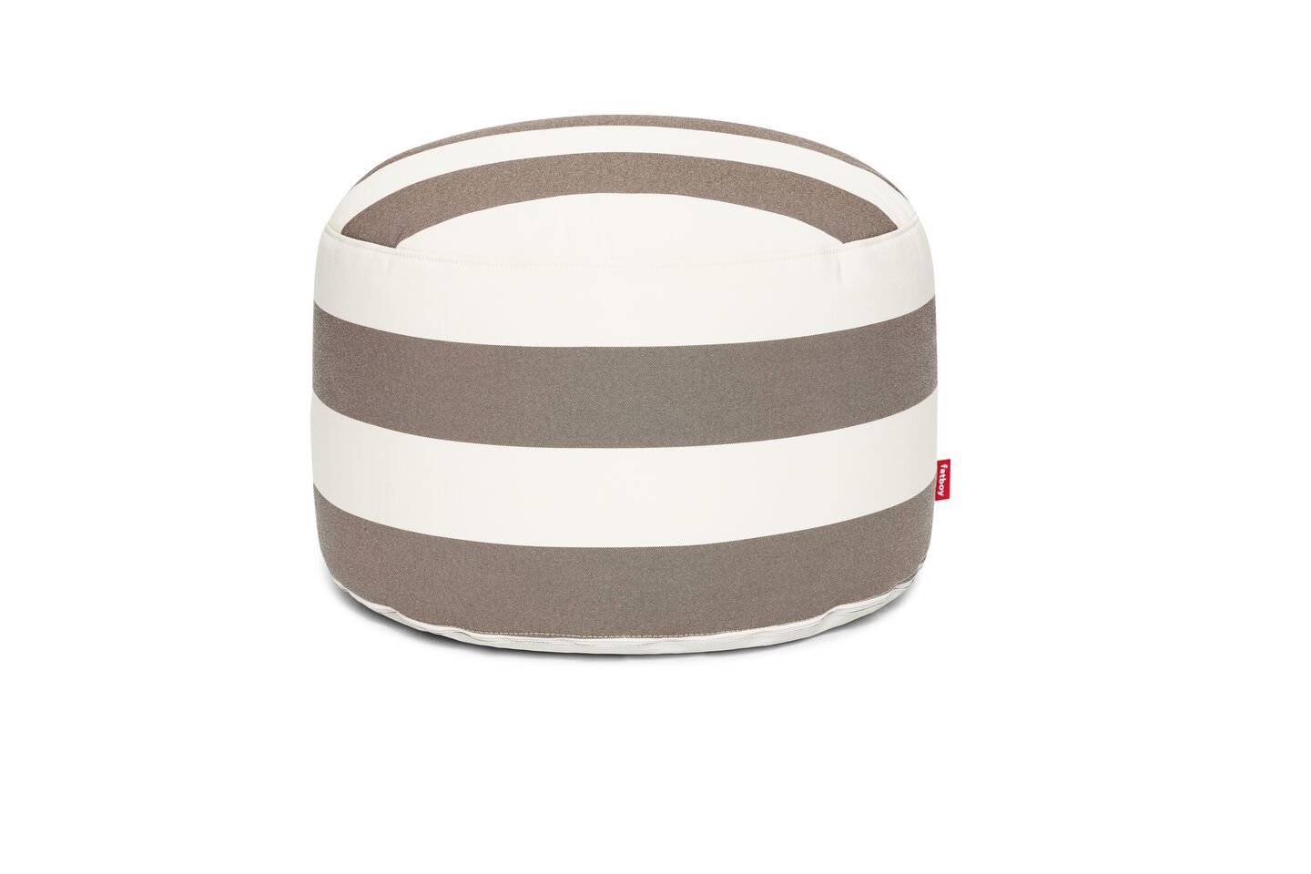 Pouf Fatboy Point Large Outdoor Stripe Cacao, vista frontale isolata