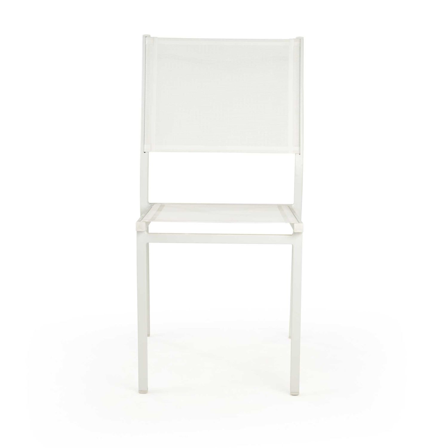 Sedia alluminio SULLIVAN bianco con textilene bianco