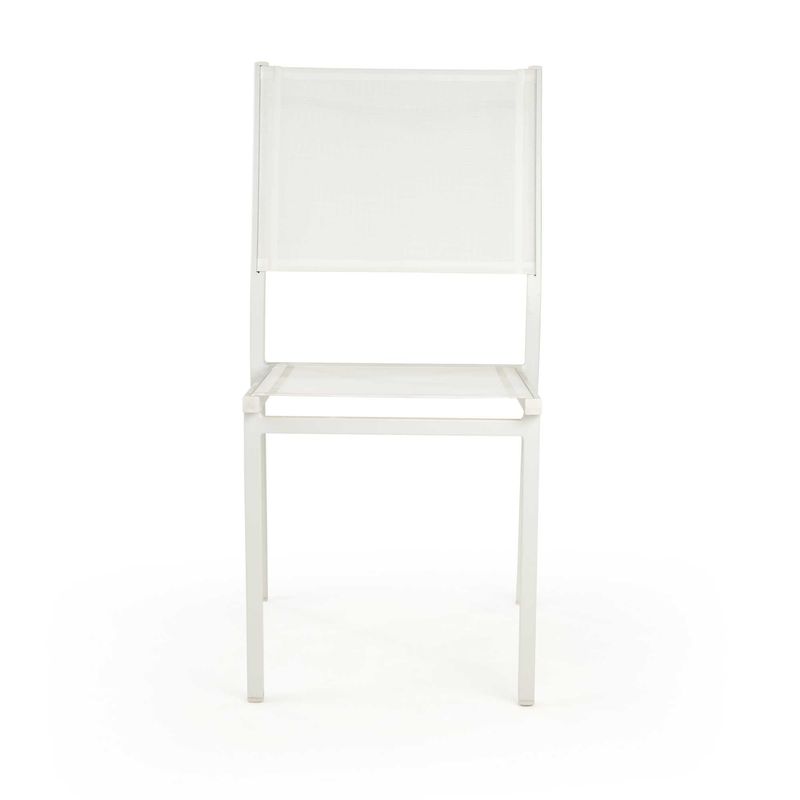 Sedia alluminio SULLIVAN bianco con textilene bianco