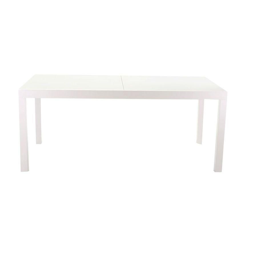 Tavolo allungabile Vacchetti BOISE bianco opaco, vista frontale con piano chiuso