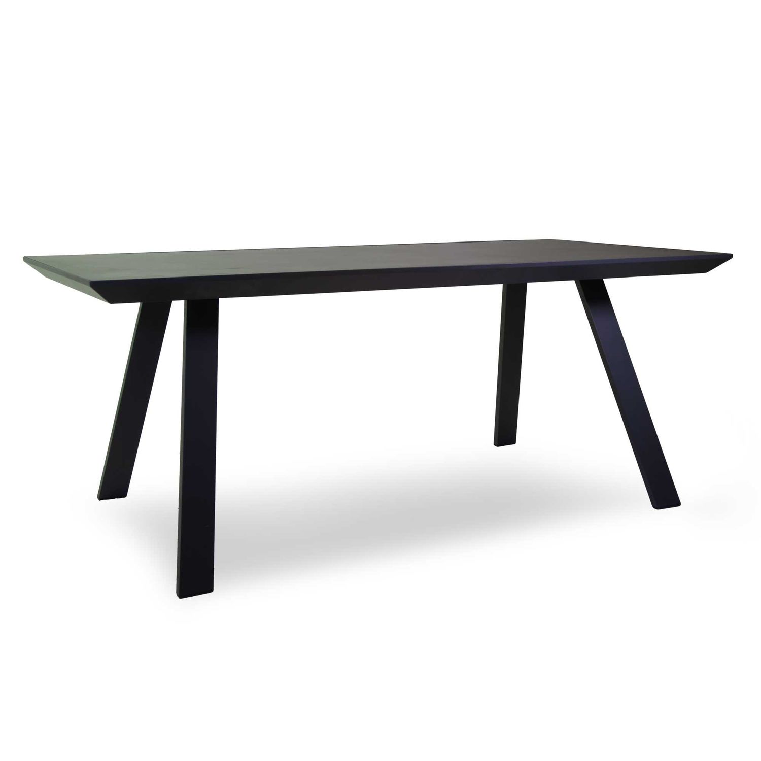 Tavolo Vacchetti MOODY in alluminio antracite con top nero
