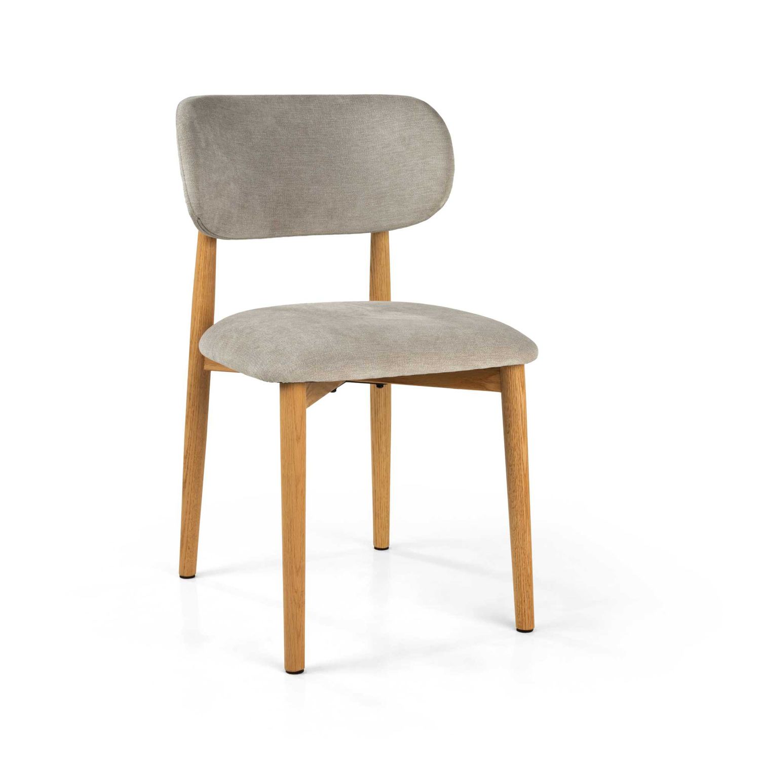 Sedia ELBA tessuto sabbia struttura legno rovere