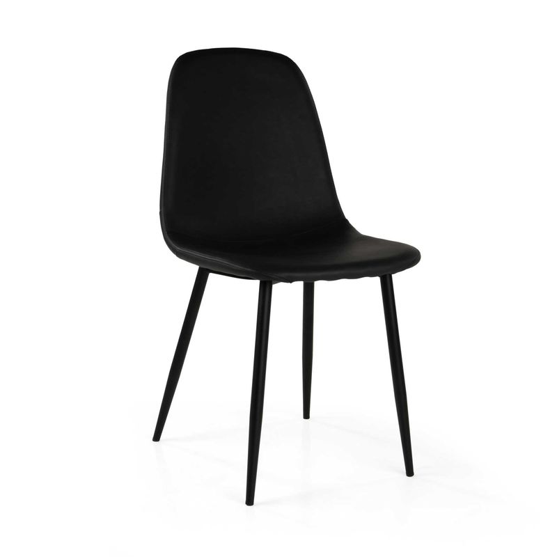 Sedia ecopelle JACKY ecopelle nero