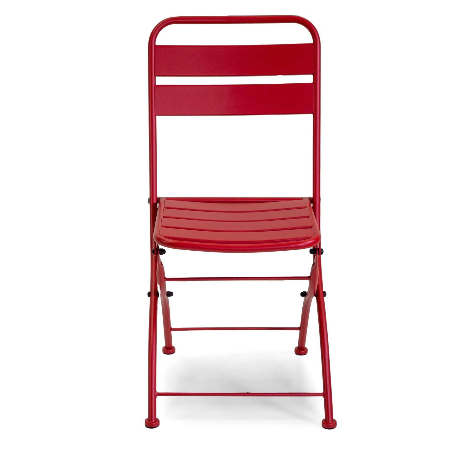 Sedia metallo ROVIGO pieghevole rosso