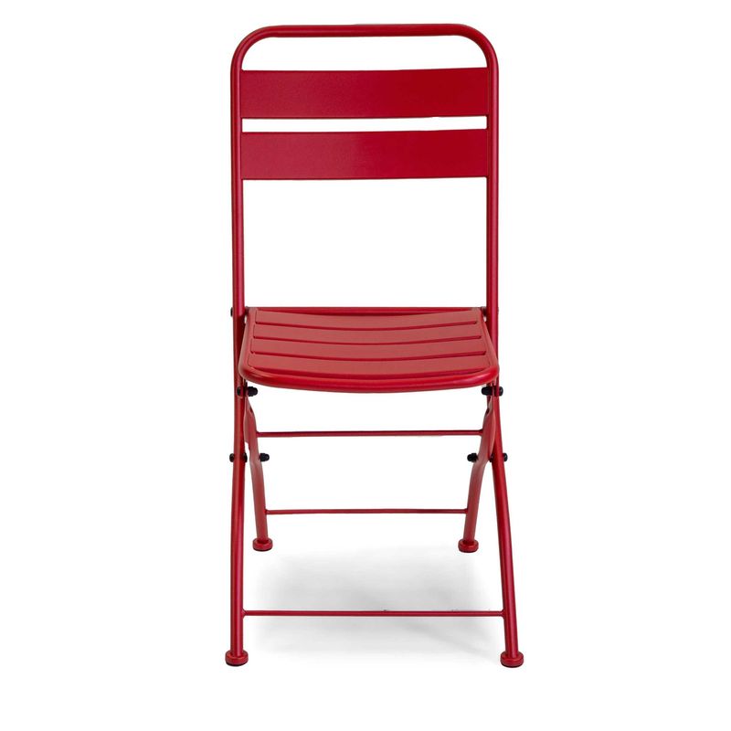 Sedia metallo ROVIGO pieghevole rosso