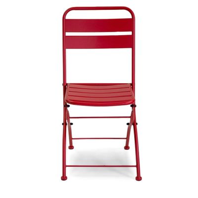 Sedia metallo ROVIGO pieghevole rosso