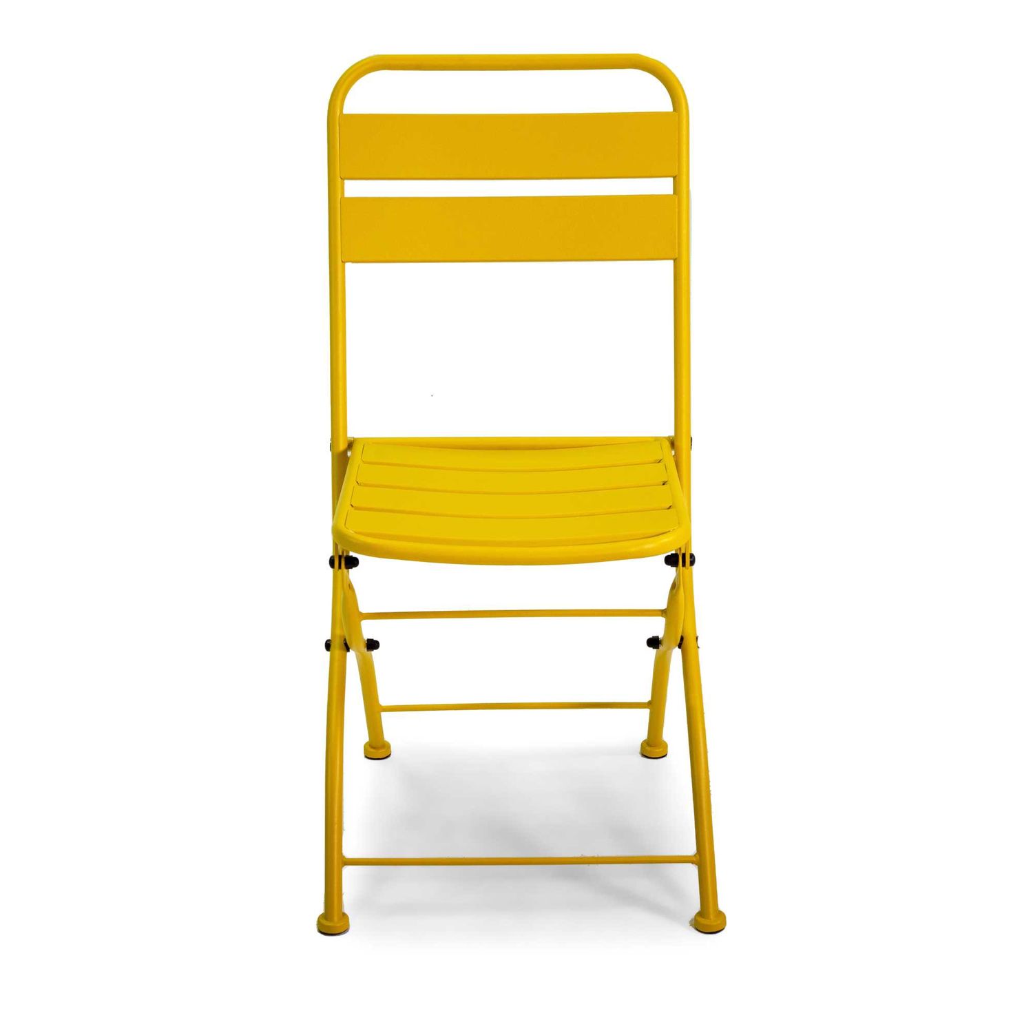 Sedia metallo ROVIGO pieghevole gialla