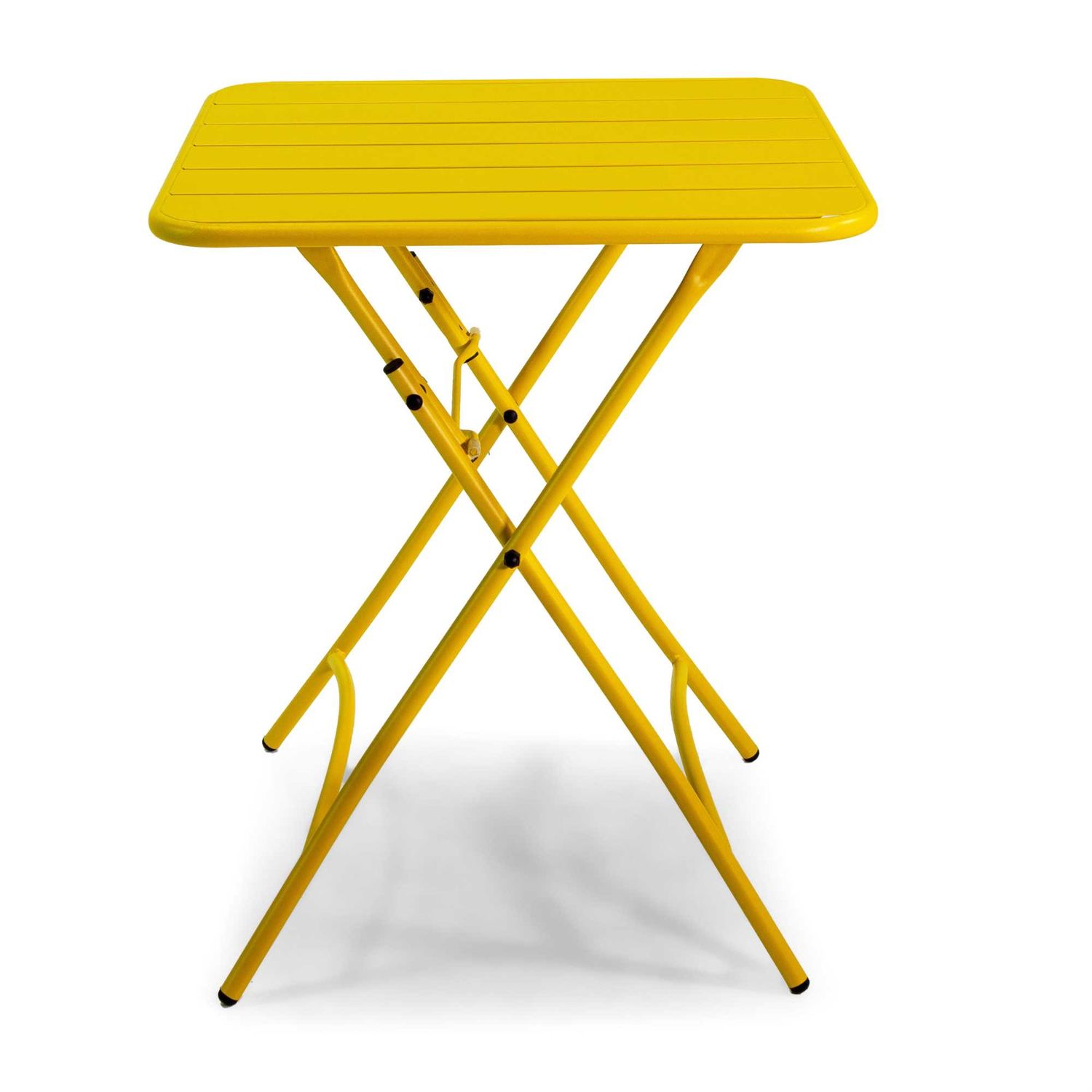 Tavolo metallo ROVIGO pieghevole giallo