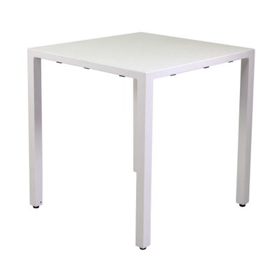 Tavolo alluminio regolabile ALMA bianco quadro