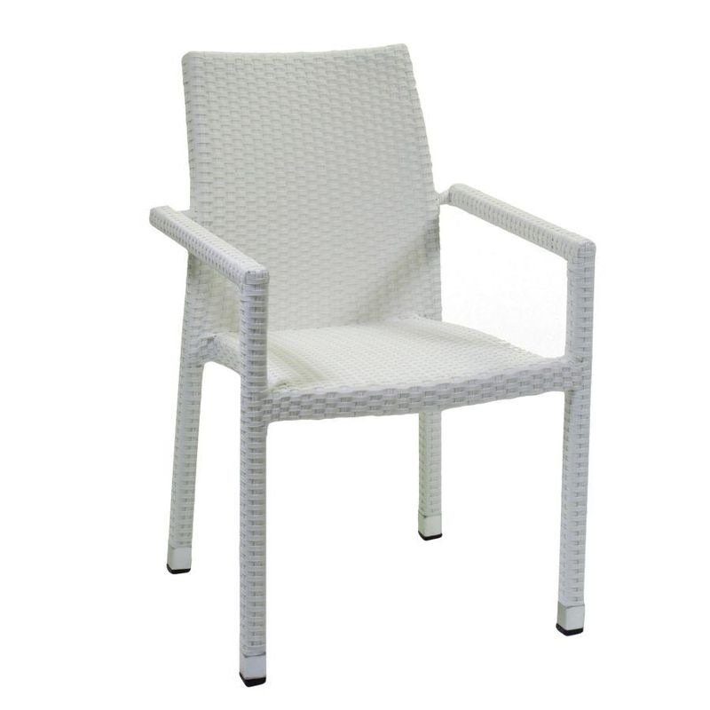 Poltrona polyrattan ALDILA bianco ghiaccio quadro