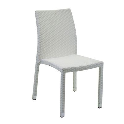 Sedia polyrattan ALDILA bianco ghiaccio quadro