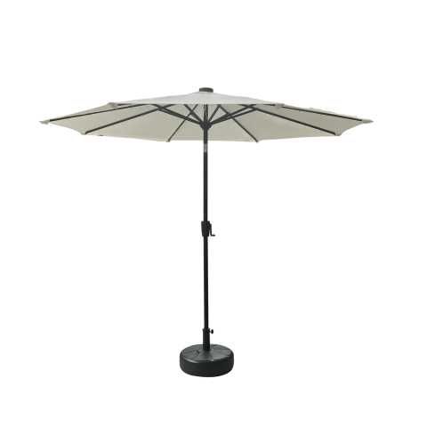 Ombrellone BENJAMIN alluminio palo centrale tondo ø3h2,4m antracite con led (no base)