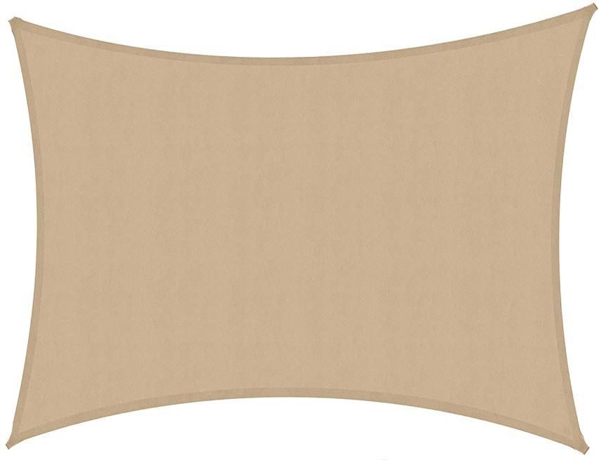 Vacchetti vela ombreggiante rettangolare in tessuto sabbia 200x200x300 cm