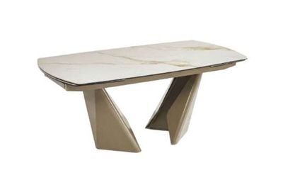 Tavolo allungabile Musa Home Collection VITTORIA in ceramica Calacatta Gold, prodotto isolato