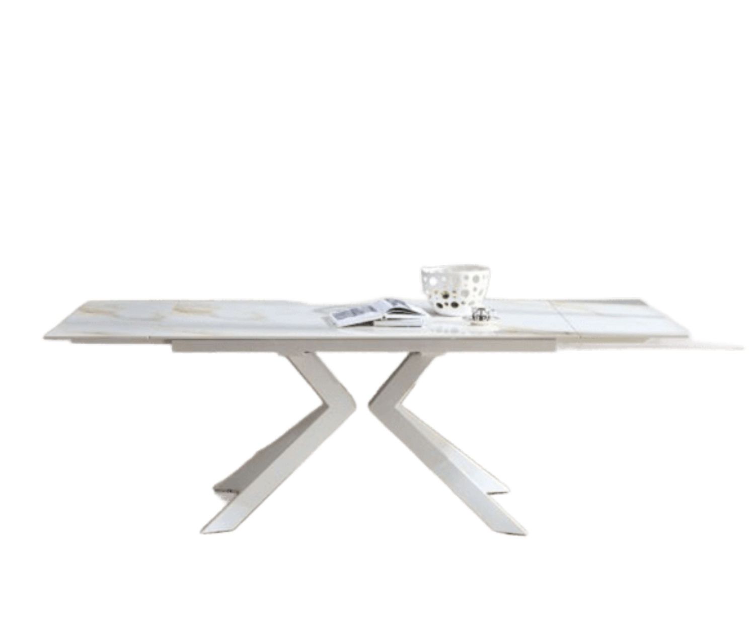 Musa  WILLY | Tavolo allungabile in ceramica Calacatta Gold lucido
