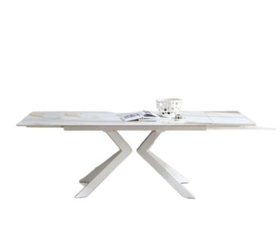 Musa  WILLY | Tavolo allungabile in ceramica Calacatta Gold lucido