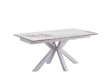 Musa  LIVIO | Tavolo allungabile in ceramica Calacatta Silver lucido