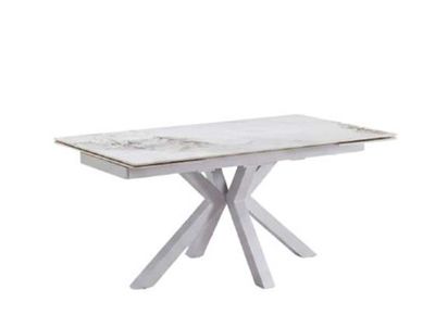 Musa  LIVIO | Tavolo allungabile in ceramica Calacatta Silver lucido