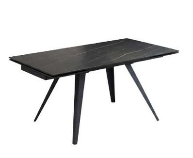 Tavolo allungabile Musa Home Collection Musa ROSS isolato, top nero e gambe in ferro