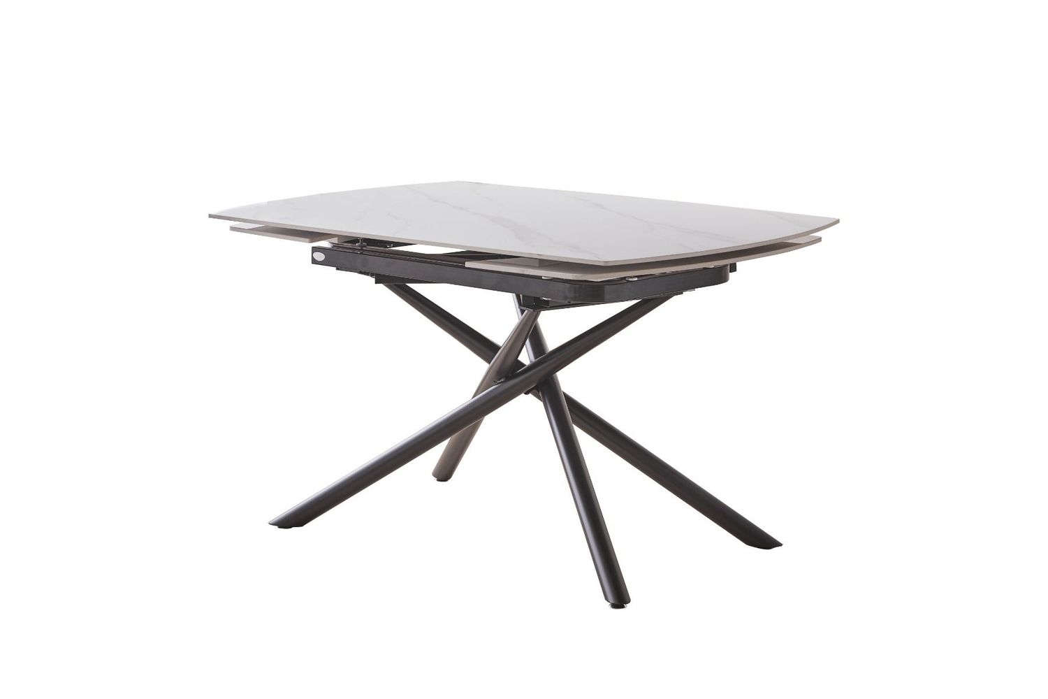 Musa RONDO' | Tavolo allungabile in ceramica in Calacatta Silver lucido