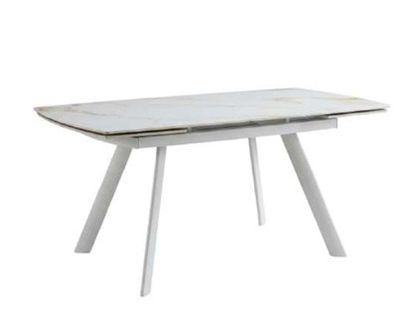 Musa SILVIO | Tavolo allungabile in ceramica Calacatta gold lucido