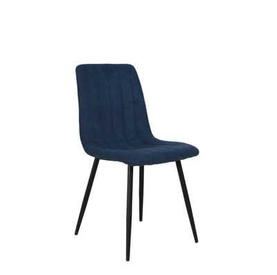 Poltroncina Musa Home Collection MADDY blu con trapuntatura verticale