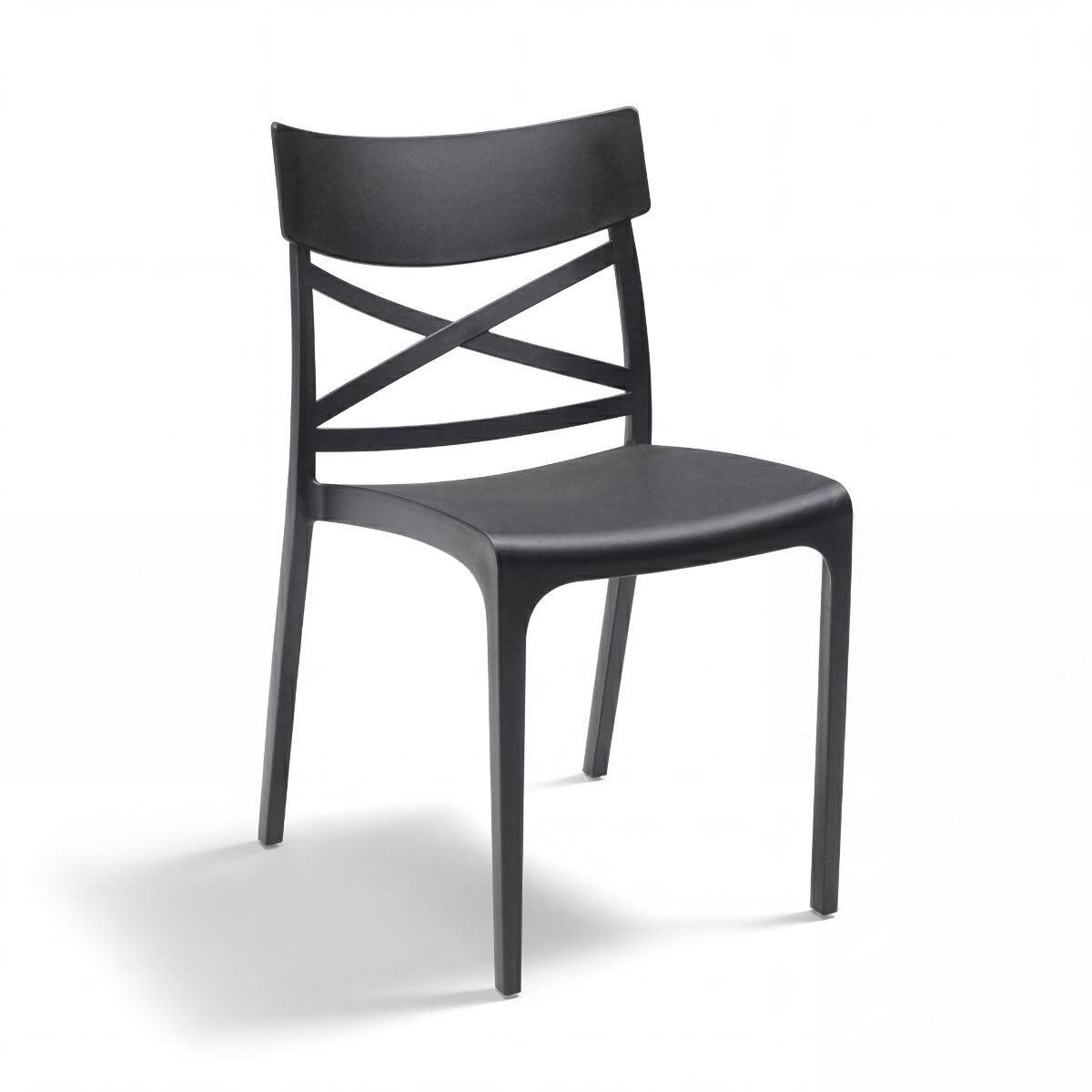 Sedia Musa Home Collection PARIS antracite, vista frontale a tre quarti