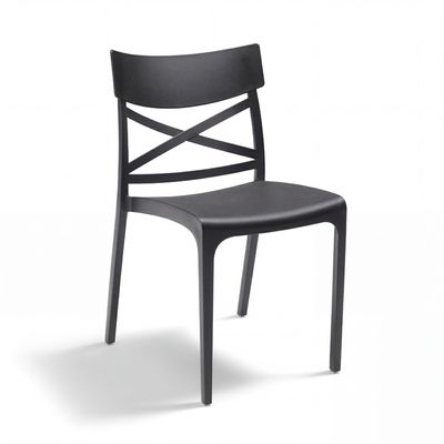 Sedia Musa Home Collection PARIS antracite, vista frontale a tre quarti
