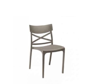 Sedia Musa Home Collection PARIS tortora, vista frontale a tre quarti
