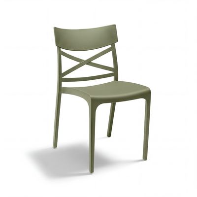 Sedia Musa Home Collection PARIS verde, vista prospettica su fondo bianco