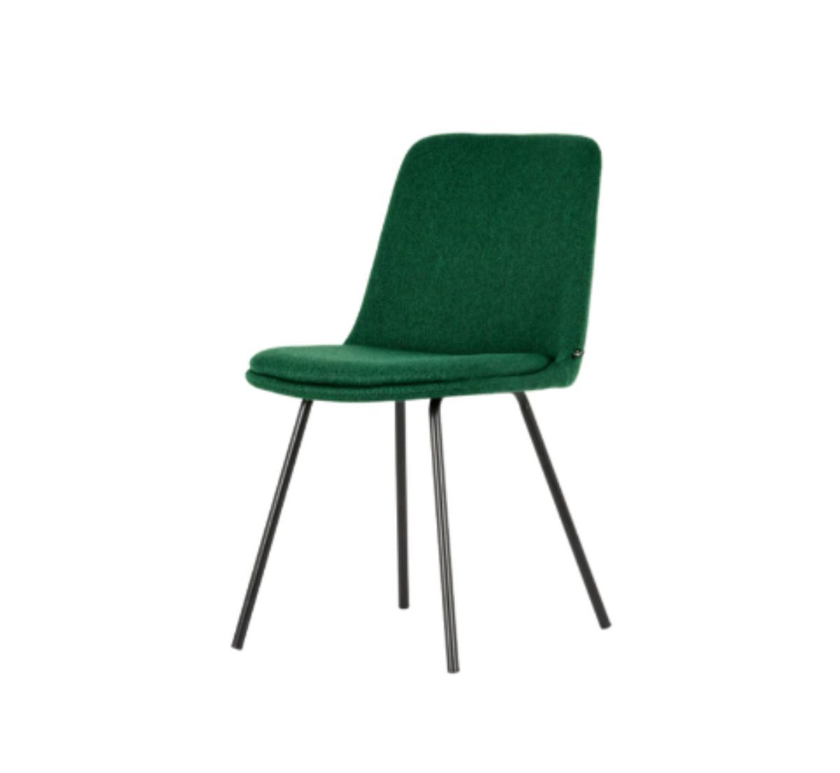 Sedia Connubia HEDRA CB/2355 verde, vista frontale su sfondo bianco