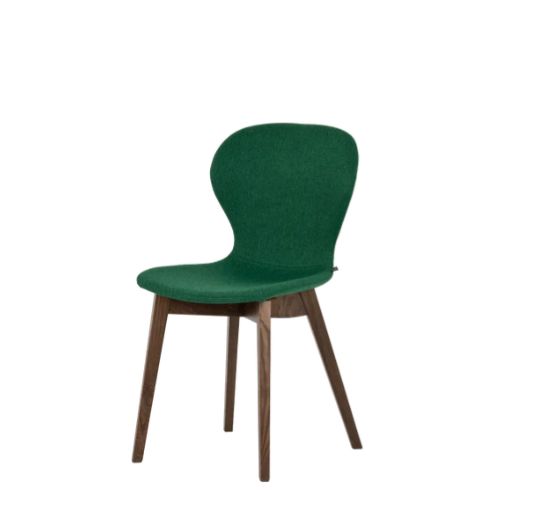 Sedia Connubia OPS CB/2352 imbottita verde con struttura in legno