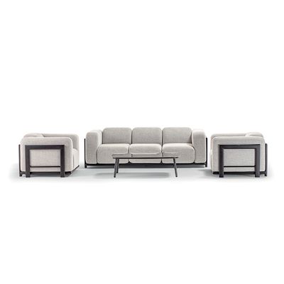 Grattoni RULE ALU SET, set da esterno con divano, due poltrone e tavolino