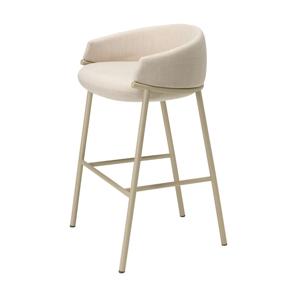Sgabello SCAB Design Koala Schienale Basso beige isolato