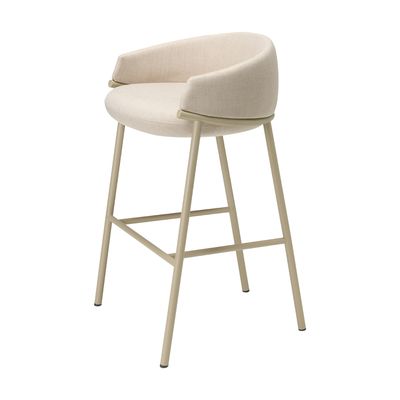 Sgabello SCAB Design Koala Schienale Basso beige isolato