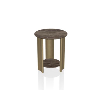 Tavolino Bontempi CORE isolato con piano circolare e base in metallo