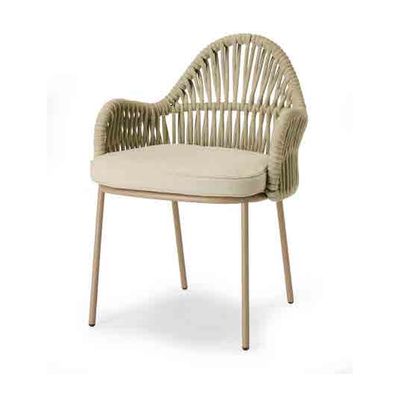 Poltroncina SCAB Design Malvasia Riviera con schienale in corda intrecciata