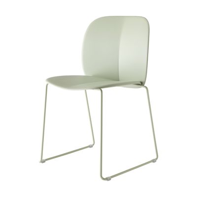 Sedia SCAB Design Mentha 2709 in tecnopolimero, vista frontale su base a slitta, sfondo bianco