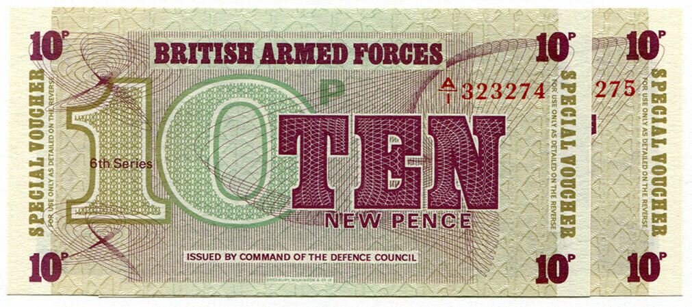 British Armed Forces 10 pence 6th Series - pair