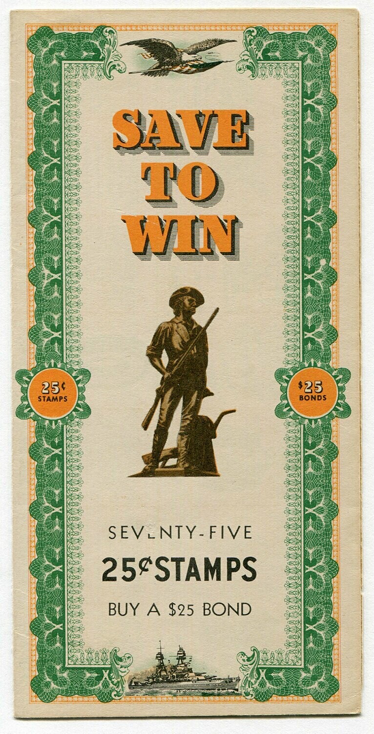 US War Bonds booklet WWII 25 cents