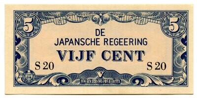 Netherlands East Indies 5 Cent S20
