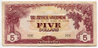 Malaya 5 Dollars MK