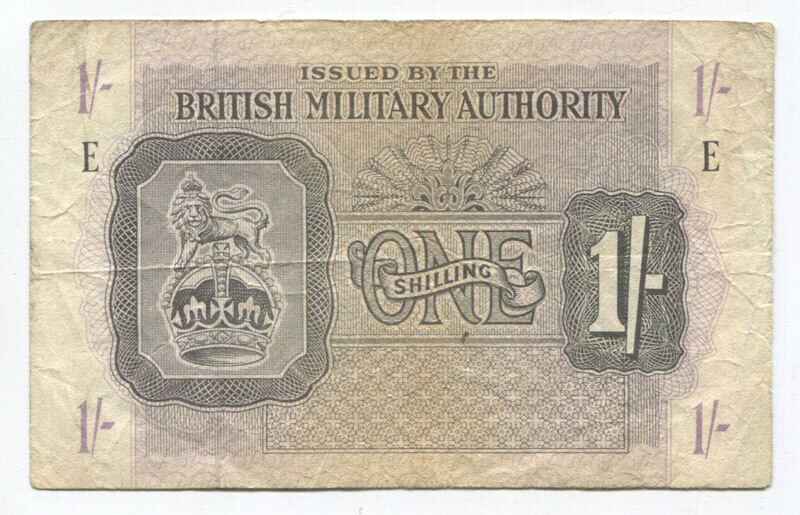 British Military Authority 1 Shilling E