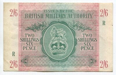 British Military Authority 2 shillings 6 pence
