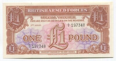 British Armed Forces Special Voucher 3rd Series 1 pound