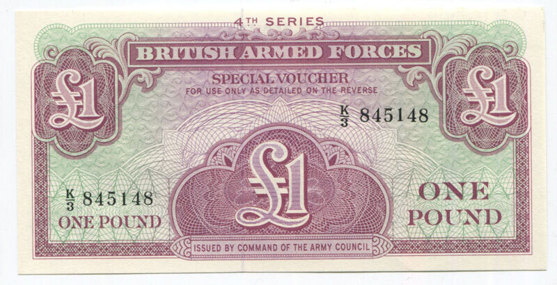 British Armed Forces Special Voucher 4th Series 1 pound