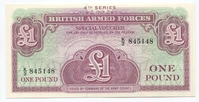 British Armed Forces Special Voucher 4th Series 1 pound