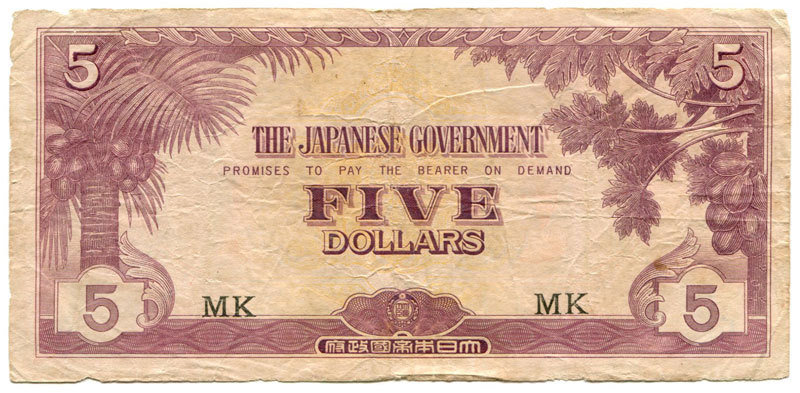 Malaya 5 Dollars MK
